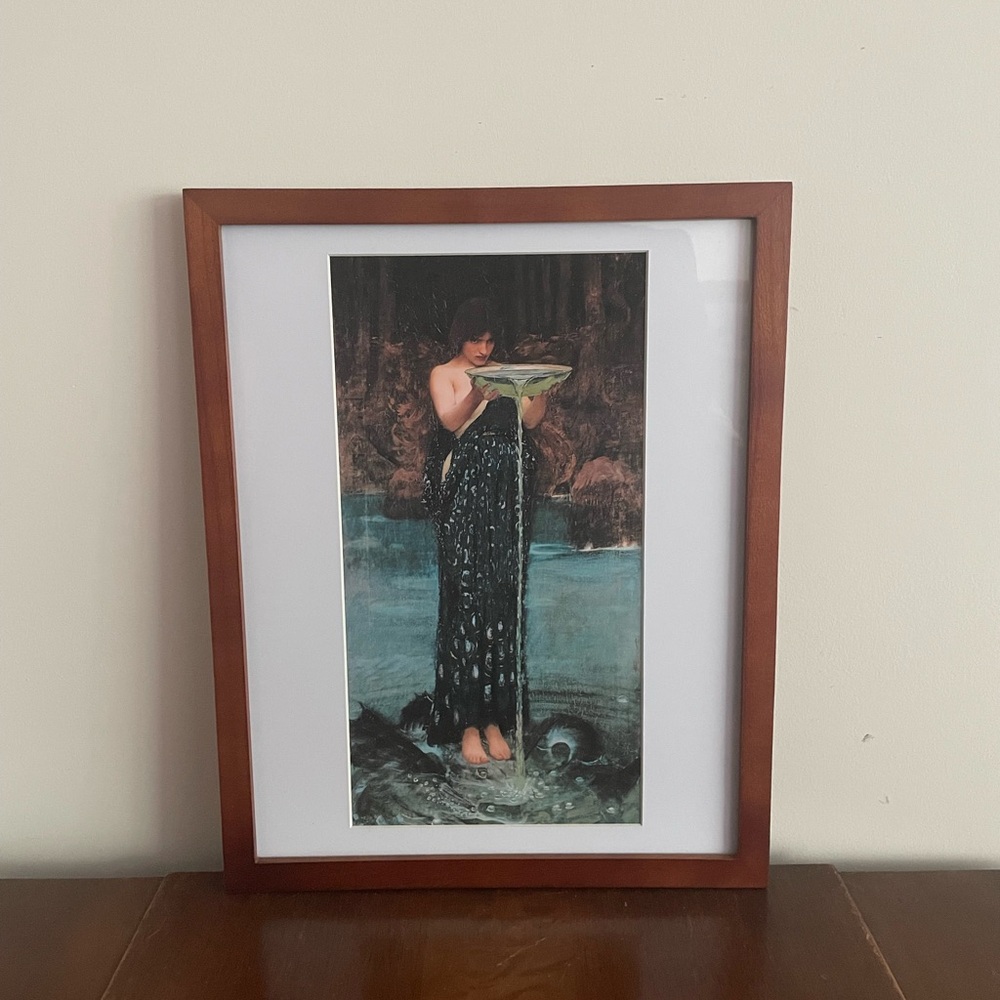 Circe Invidiosa Waterhouse Framed Print 12x15 Greek Goddess Witch 1892 Wall Art